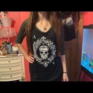Skull Ace card shirt